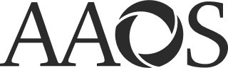 AAOS logo - American Academy of Orthopaedic Surgeons official emblem in black